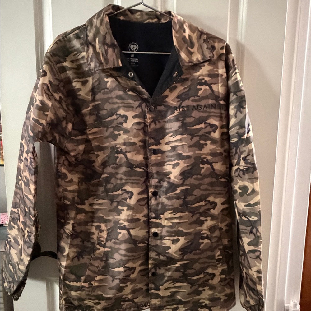 Rise Against Camouflage Rain Jacket NWOT M